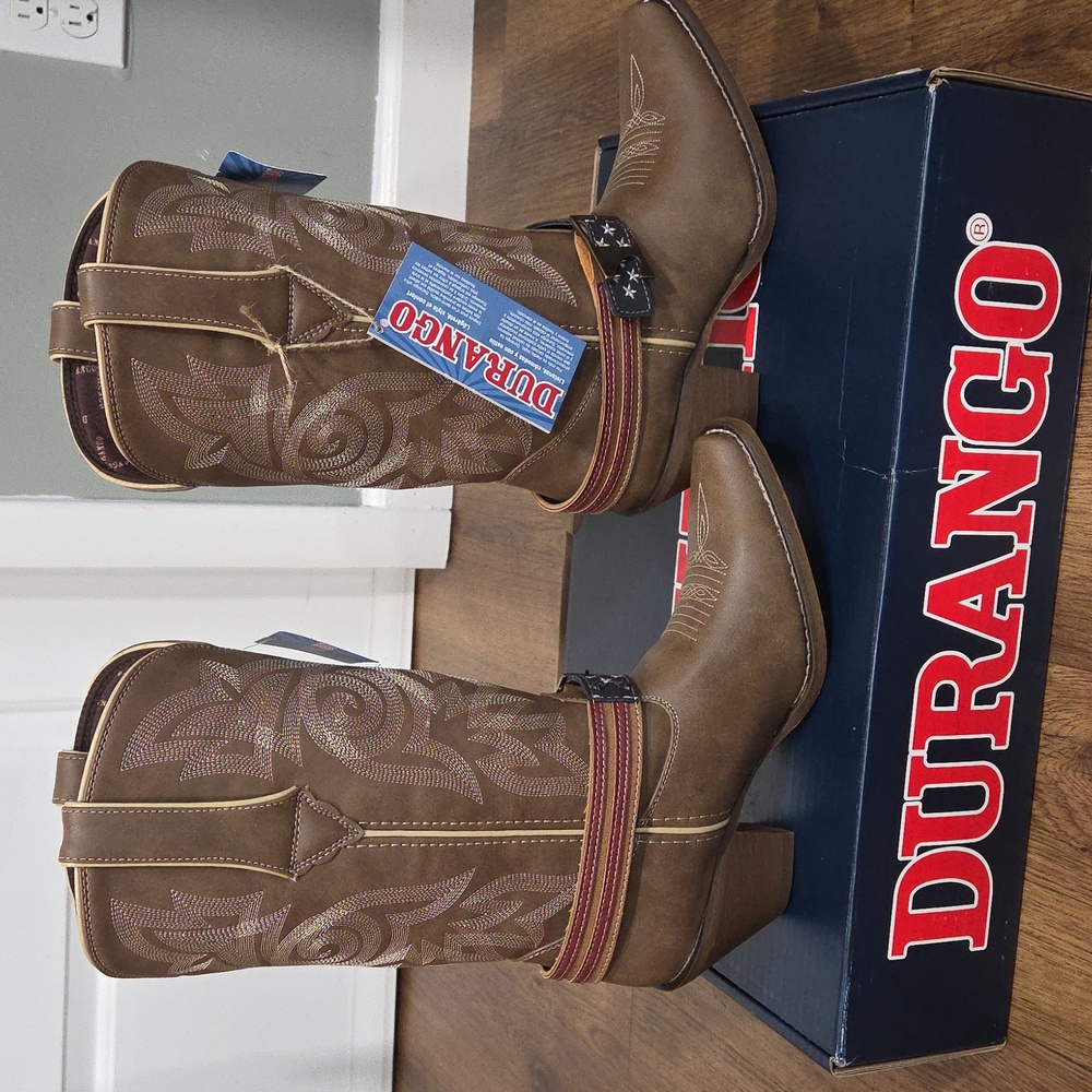 Durango Women's Tan Western Heeled Boots - Picture 5 of 12
